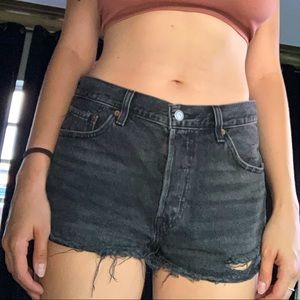501 mid rise shorts